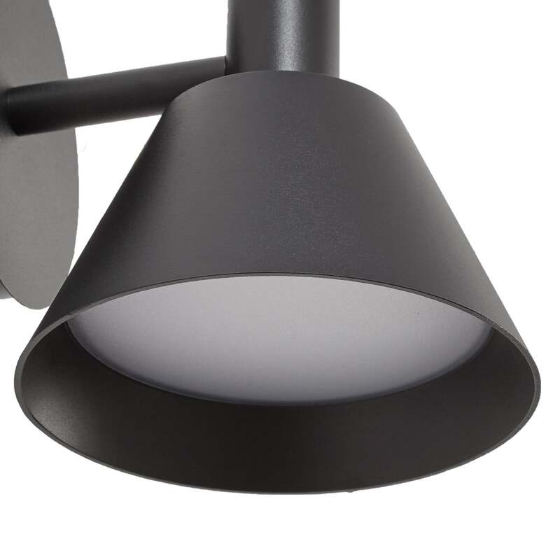 Lucande Außenwandleuchte Tabena LED Gartenlampe schwarz matt IP54 CCT 16x17,5cm - 4255830908941