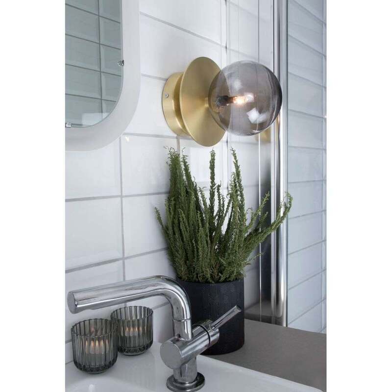 Globen Lighting Wandlampe Wandleuchte ART DECO LED Lampe dimmbar messing weiß - 7319436941652