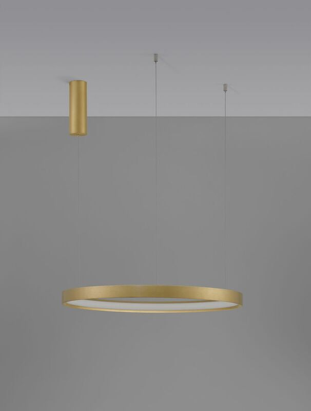 Nova Luce Pendelleuchte Hängeleuchte PERRINE LED Gold Warmweiß dimmbar 150x60 cm - 5212017438447