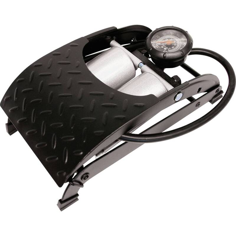 HP Premium Doppelzylinder-Fussluftpumpe 29x16x10 cm, 1,7 kg, ideal für Zuhause - 4007928213525