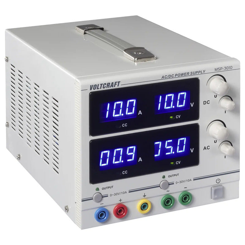 Voltcraft Labornetzgerät MSP-3010 einstellbar 2 Ausgänge 0-30V 0-10A 600W 4mm - 4064161491547