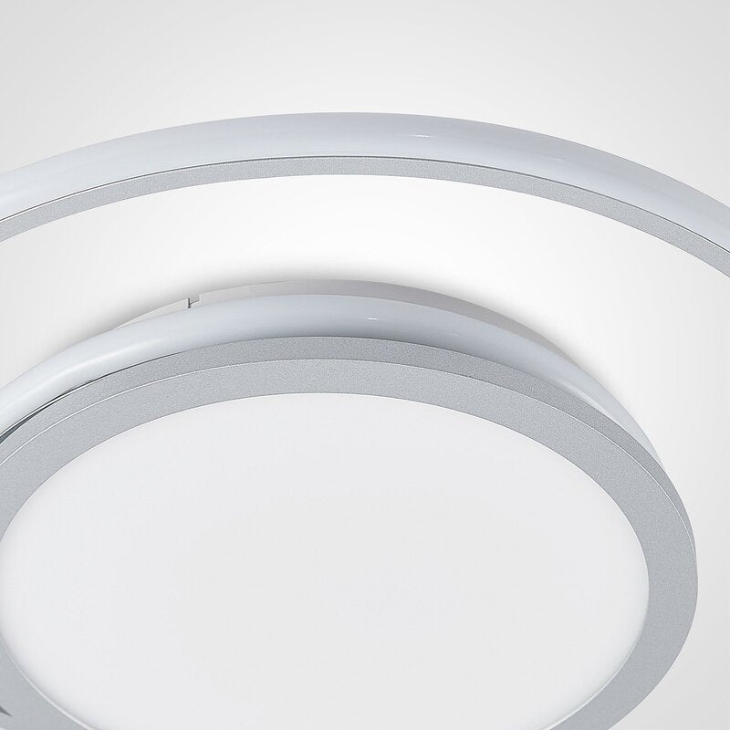 Lucande Deckenleuchte Deckenlampe LED Noud silber Aluminium dimmbar 49 cm - 4251096597653