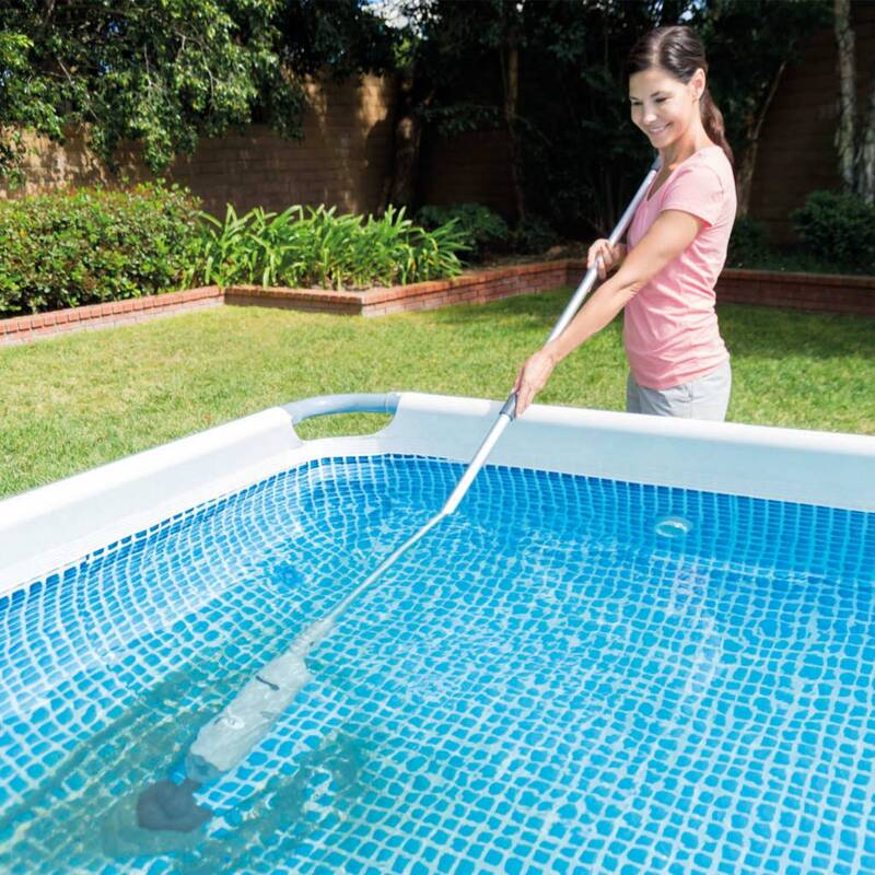 Intex Pool-Sauger Akku Whirlpool-Sauger mit automatischer Abschaltung grau 239cm - 6941057419367