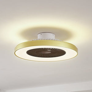 B-Ware Lindby LED-Deckenventilator Teleo messing DC leise Tuya Fernbedienung 58 cm