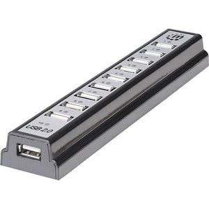 B-Ware Manhattan 161572 10-Port Hi-Speed USB 2.0 Desktop Hub