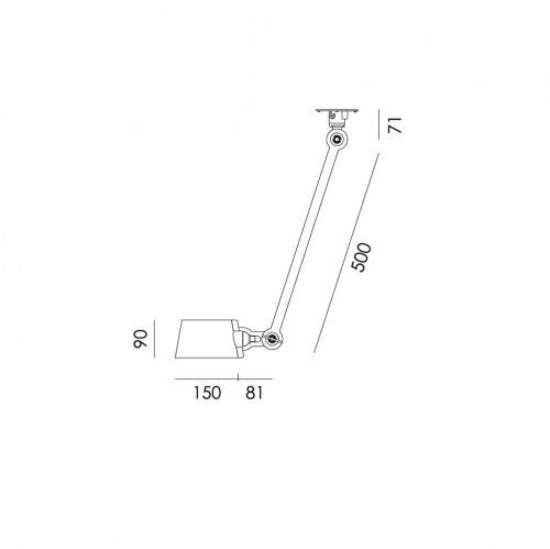 Tonone Bolt Deckenleuchte Sidefit Deckenlampe Hauptleuchte 1-armig Cremeweiß - 6011646659631