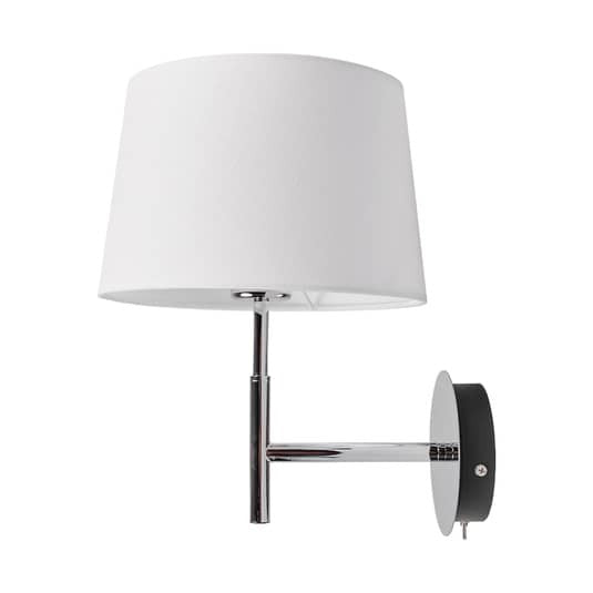 Lucande Wandleuchte Lampe Leuchte Wandleuchte IP20 Dorothea mit weißem Stoffschi - 4251096513127