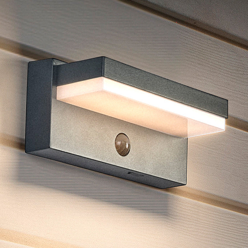 OSRAM Wandleuchte LED Außen dunkelgrau Solar USB robust PIR Sensor IP54 3000K - 4099854415715