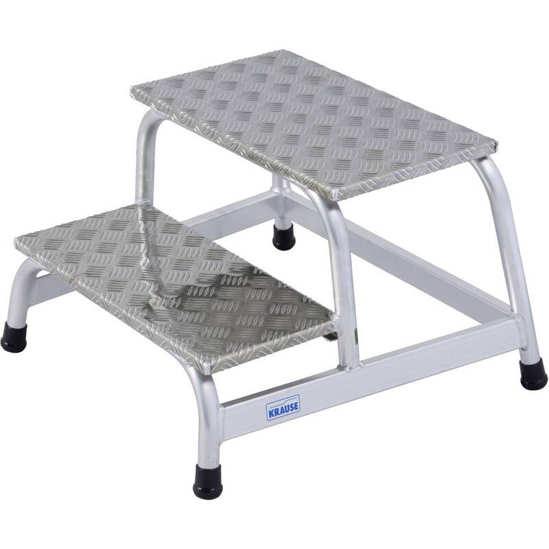 Krause Montagetritt Aluminium 2 Stufen Arbeitshöhe 2,4m TUV EN14183 400mm 4,8kg - 4009199805027