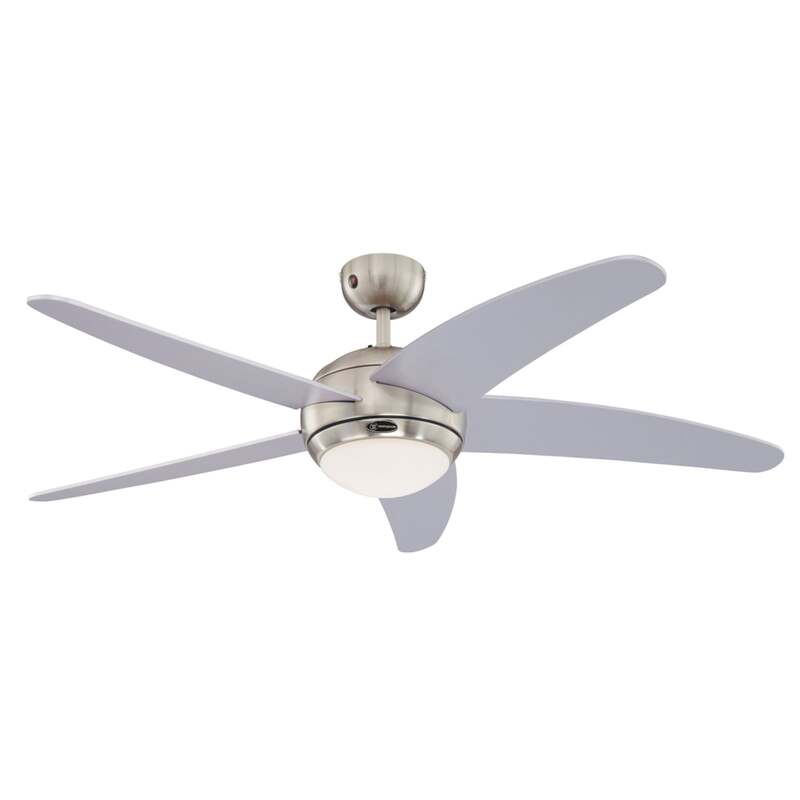 Westinghouse Deckenventilator Bendan mit Beleuchtung Fernbedienung silber 132cm - 4895105607959