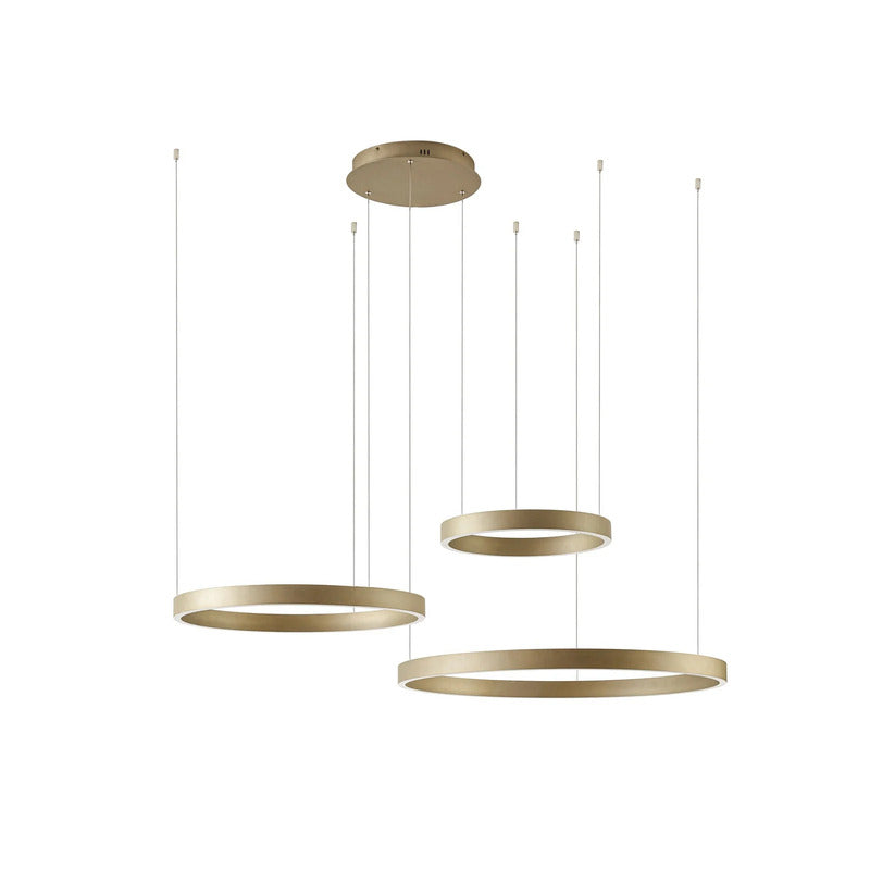 Quitani Hängeleuchte Aureon LED Pendelleuchte dimmbar gold 80cm Ø 3630 Lumen - 4255830917851