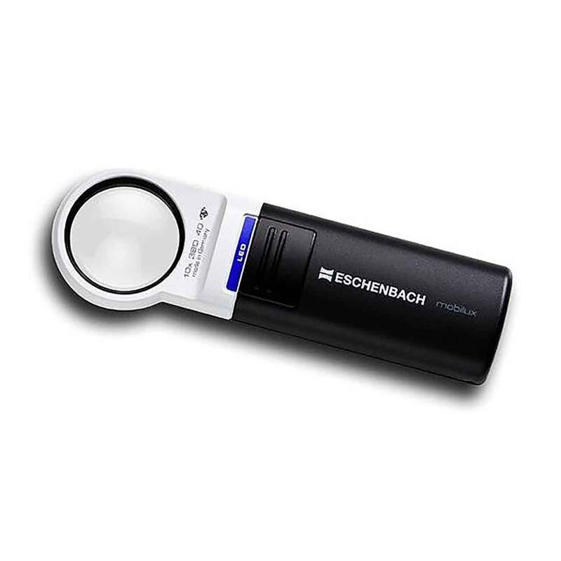 Eschenbach Mobilux Handlupe 10,0x LED Lupe Taschenlupe 35mm hochwertige - 4048347280255