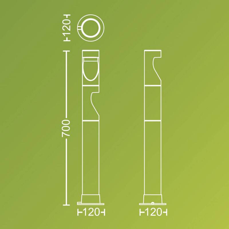 Philips LED Außenleuchte Gartenlampe LED Stehlampe Schwarz LED Desi 929004659601 - 8720169386952