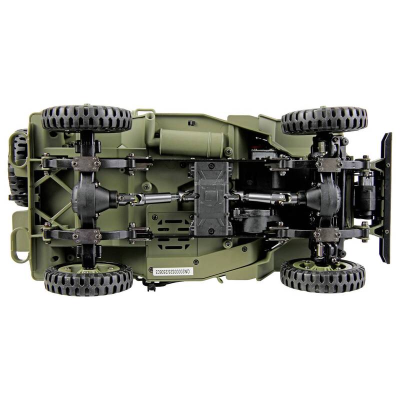 Amewi Jeep Willys MB Crawler RC Modellauto Elektro 4WD Allradantrieb 1:14 grau - 4262500346392