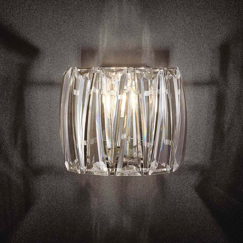 Lindby Wandleuchte Wandlampe Sofia LED Leuchte dimmbar chrom transparent 23cm - 4251911708103