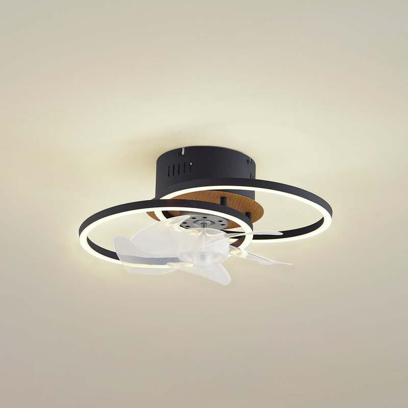 Lindby Deckenventilator Lomana LED Ventilator dimmbar schwarz CCT für Räume 15m² - 4251911780086
