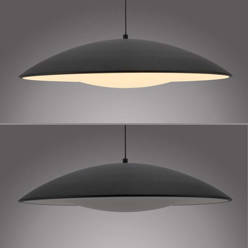 Schöner Wohnen LED Hängeleuchte LENTE dimmbar Pendelleuchte schwarz Ø50cm - 4043689017989