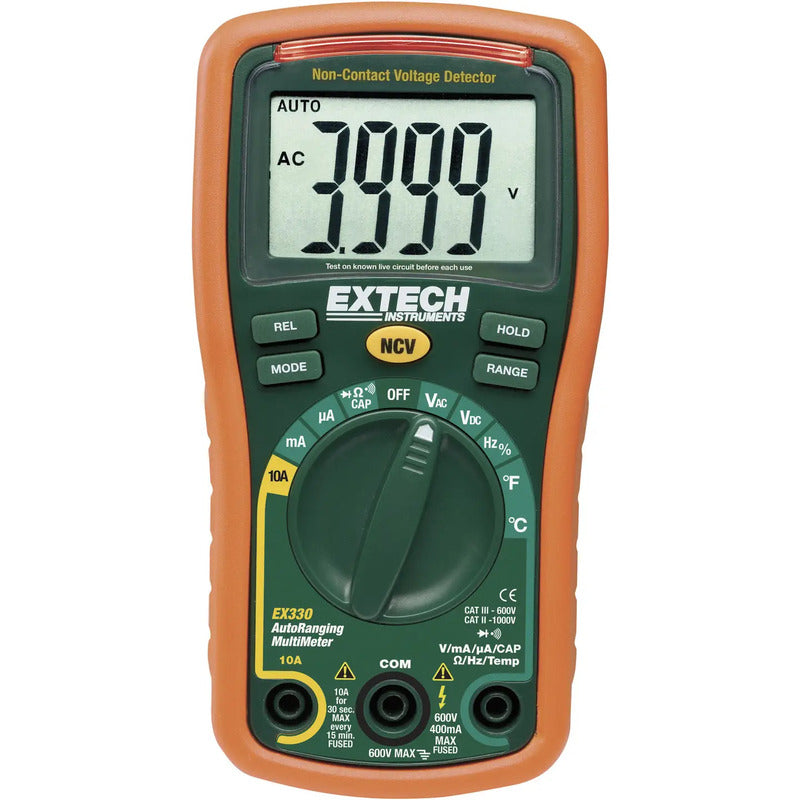 Extech EX330 Hand-Multimeter 600V AC/DC 10A 4000 Counts digital kompakt - 4016138378641