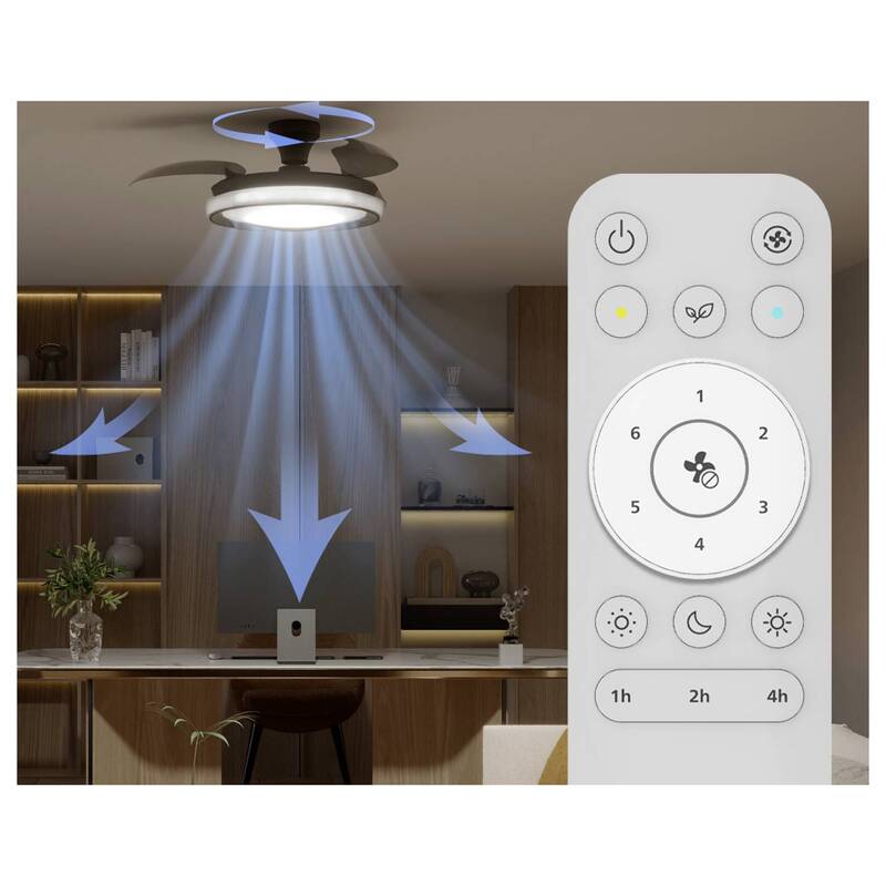 Philips LED Deckenventilator 28W Fernbedienung Dimmbar schwarz 170m³/h 3 Flügel - 8721103096043