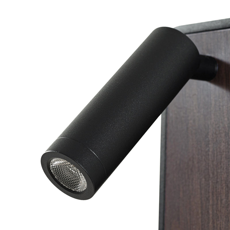Lindby Wandleuchte Tallis LED Lampe schwarz Holz USB-C beweglich warmweiß 3000K - 4255830903519