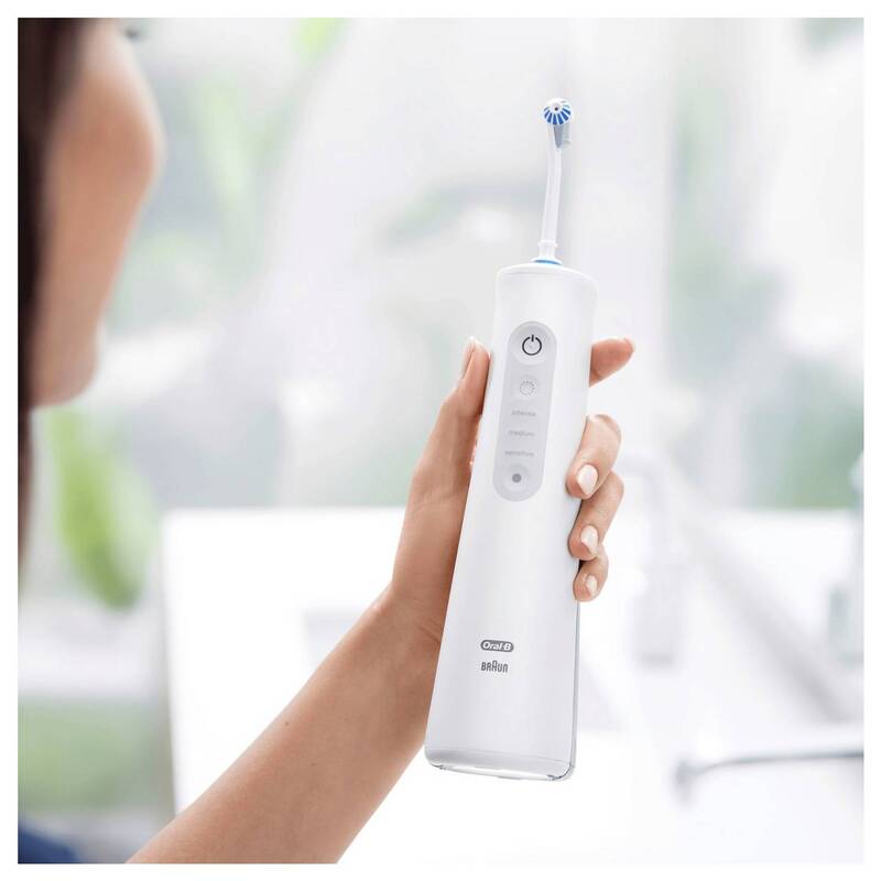 Oral-B Munddusche Zahnreiniger Aquacare 6 Oxyjet Weiß Wasserstrahl Zahnspange - 4210201436294