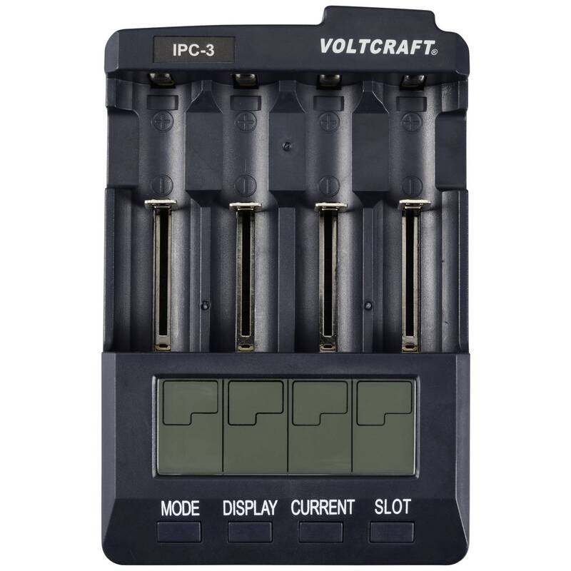 Voltcraft Rundzellen-Ladegerät IPC-3 LiIon NiCd NiMH 4-fach Ladegerät 1000mA - 4016139046709