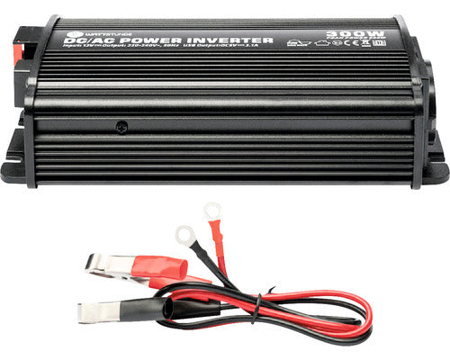WATTSTUNDE Sinus Spannungswandler 300W 12V Wechselrichter IP65 schwarz 22,5x11cm - 4251190108168