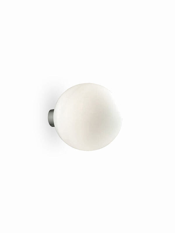 Ideallux Wandleuchte Wandlampe Mapa Bianco AP1 LED Leuchte Glas weiß verchromt - 8021696059808
