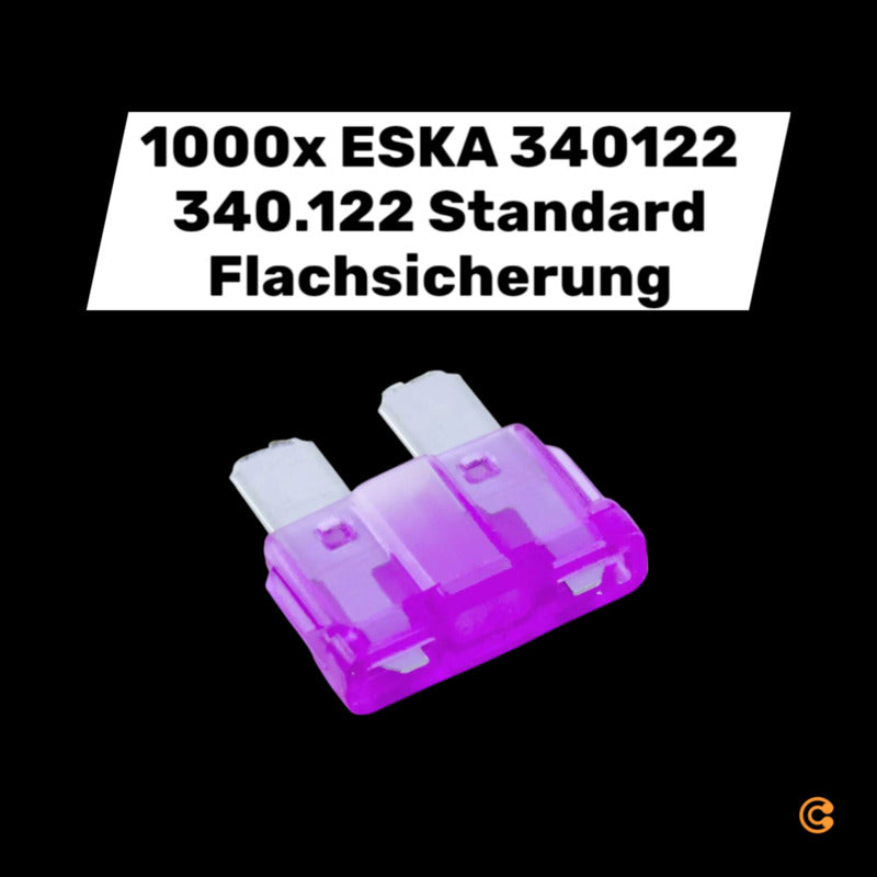 ESKA 340122 340.122 Standard Flachsicherung 3 A KFZ-Werkzeug KFZ 1000 STÜCK - 2050001522931