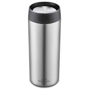 B-Ware SILBERTHAL Thermobecher Kaffeebecher Edelstahl Silber isoliert 2 STÜCK