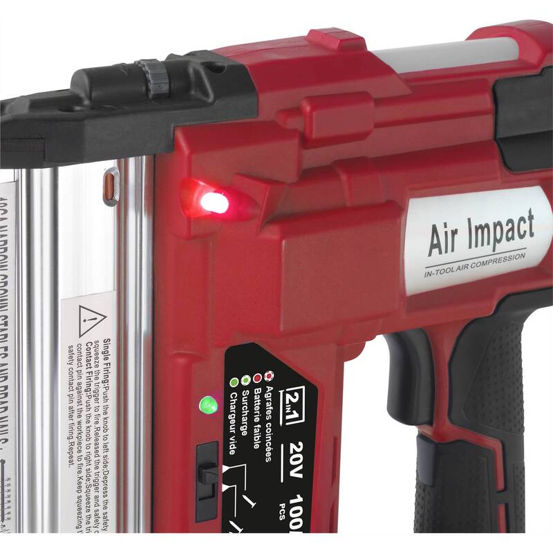 TOOLCRAFT Akku-Nagler Kabellose Nagelpistole inkl Akku-Lampe ohne Akku Ladegerät - 4064161194745