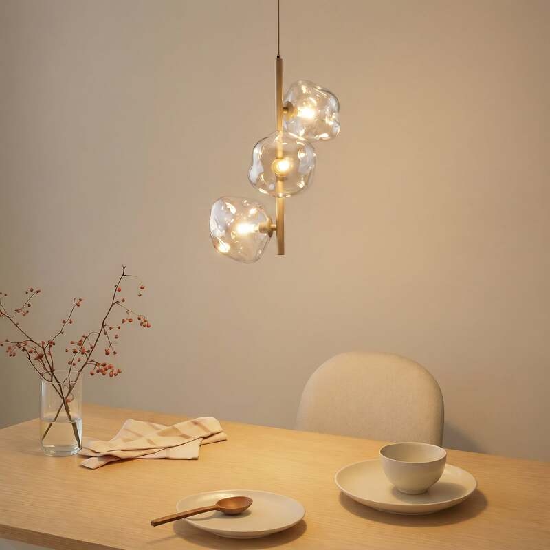 TK Lighting Hängeleuchte Lava 3-flammig LED Pendelleuchte dimmbar cognac Ø29cm - 5906135111077