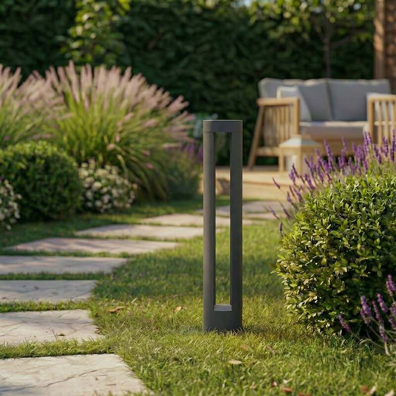 Lindby Wegeleuchte Wegelampe Soriq LED Anthrazit Außenleuchte Aluminium 75 cm - 4255830907333