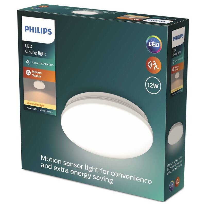 Philips Acuna LED-Deckenleuchte 12 W 1350 lm Warmweiß IP20 Metall Weiß - 8720169295988