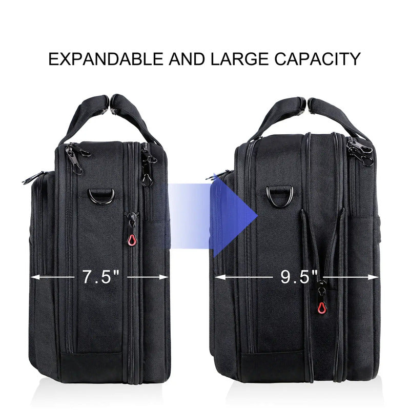 KROSER Notebook 17,3" Tasche Aktenkoffer Laptoptasche Laptop Schultergurt Canvas - 4064161491240