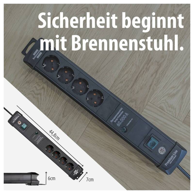 Brennenstuhl Überspannungsschutz-Steckdosenleiste 4-fach Schutzkontakt 1,5m - 4007123674022