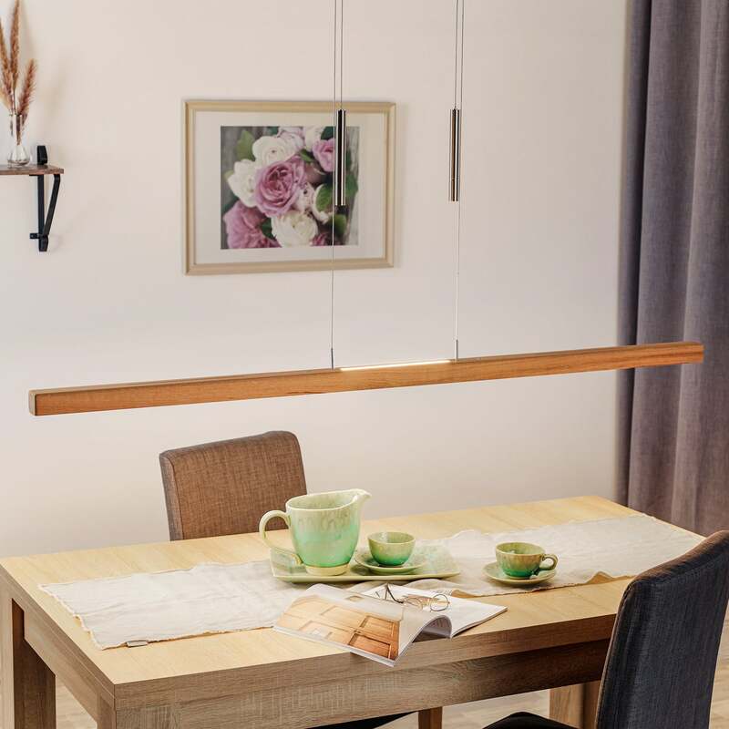 HerzBlut Hängelampe Leonora LED Hängeleuchte Pendellampe dimmbar natur 160cm - 4021273026302