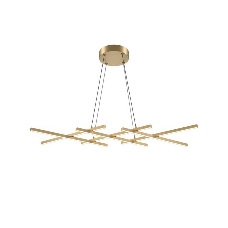 Maytoni LED Hängeleuchte Pendelleuchte Halo messing weiß Aluminium dimmbar - 4099776065067