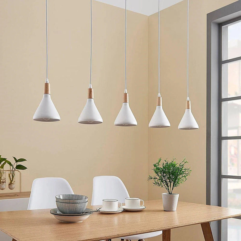 Lindby LED-Pendelleuchte Arina Hängeleuchte Deckenlampe Lampe Weiß 5-flammig - 4251096546972