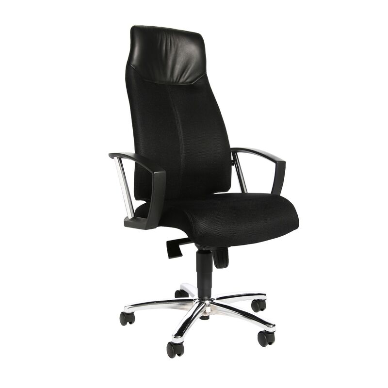 Topstar Bürostuhl Drehstuhl Sitzmöbel HIGH SIT UP Stoff schwarz Kopfstütze Chrom - 4014296986210