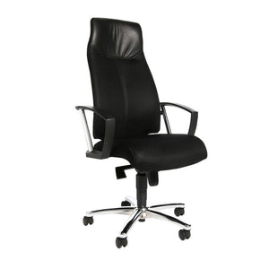 B-Ware Topstar Bürostuhl Drehstuhl Sitzmöbel HIGH SIT UP Stoff schwarz Kopfstütze Chrom