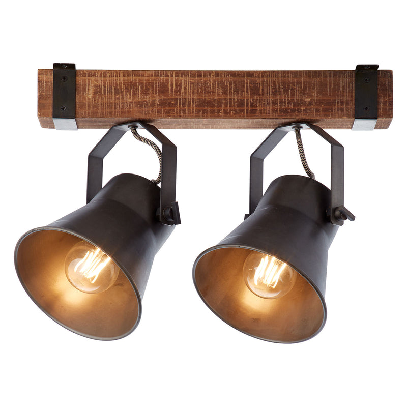 Brilliant Deckenstrahler Plow LED Strahler Lampe dimmbar schwarz holz dunkel - 4004353356247