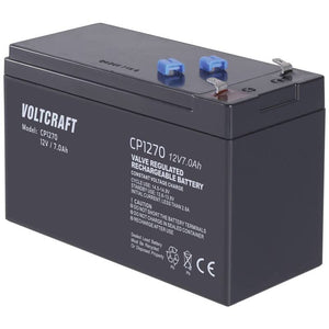 B-Ware Voltcraft Bleiakku CE12V/7Ah 12V 7Ah AGM wartungsfrei Flachstecker 4.8mm