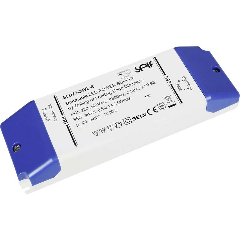 Self Electronics LED-Trafo Konstantspannung 75W 24V dimmbar IP20 - 4021087039727