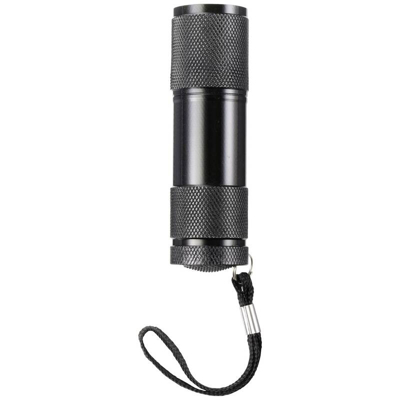Handlampe Taschenlampe UV LED Schwarz Handschlaufe batteriebetrieben 14 STÜCK - 4064161234090