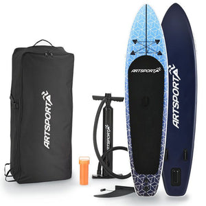 B-Ware Stand Up Paddling Board SUP Komplett Set Aufblasbares Board mit Paddel Tasche