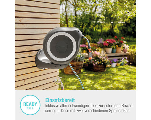 Gardena Wandschlauchbox RollUp S Gartenbewässerung 15m Schlauch Kunststoff weiß - 4078500051941