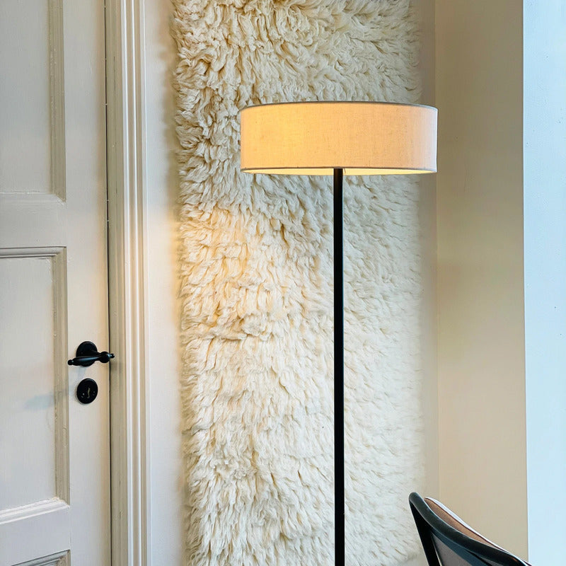Dyberg Larsen Calix Floor Lamp, Black/natural, 150 Cm - 5704709091424