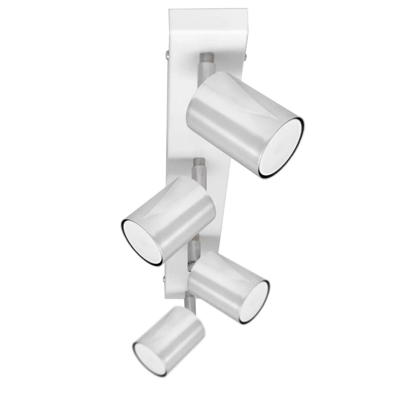 Deckenlampe Tune II weiß/chrom Metall 4-flammig länglich Deckenleuchte Lampe - 5902349234694