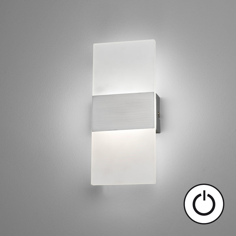 FISCHER & HONSEL Wandleuchte FODER LED Wandlampe Lampe nickel 27cm Höhe 12cm - 4003694305389